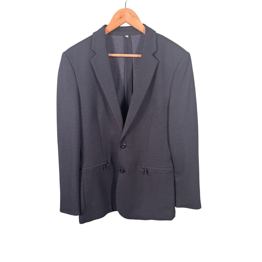 Express Blazer Jacket Men's Size 36R Slim Black Zip Pockets‎ Lined Office Career